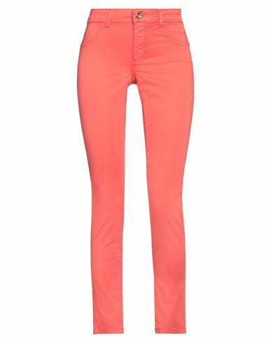 Relish Woman Pants Coral Cotton, Elastane Cover