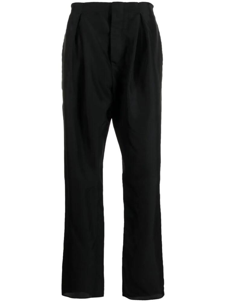 SAPIO pleat-detail straight-leg trousers - Black Cover