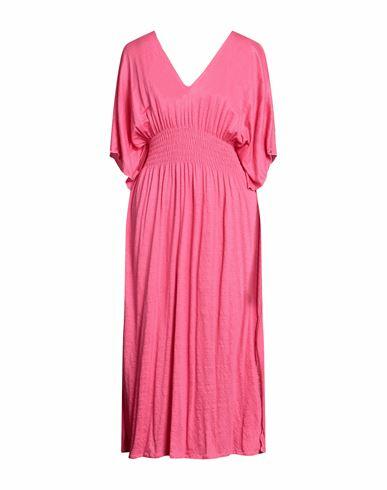 Majestic Filatures Woman Maxi dress Fuchsia Linen, Elastane Cover