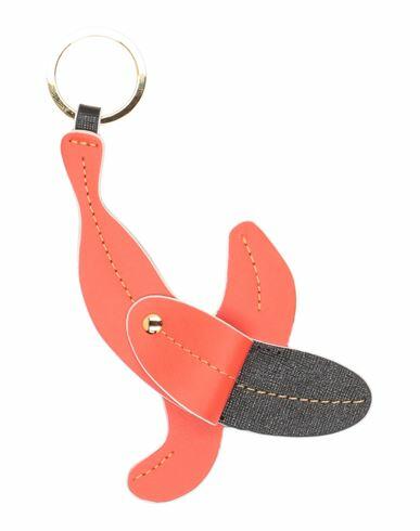 Marni Woman Key ring Black Bovine leather, Brass Cover