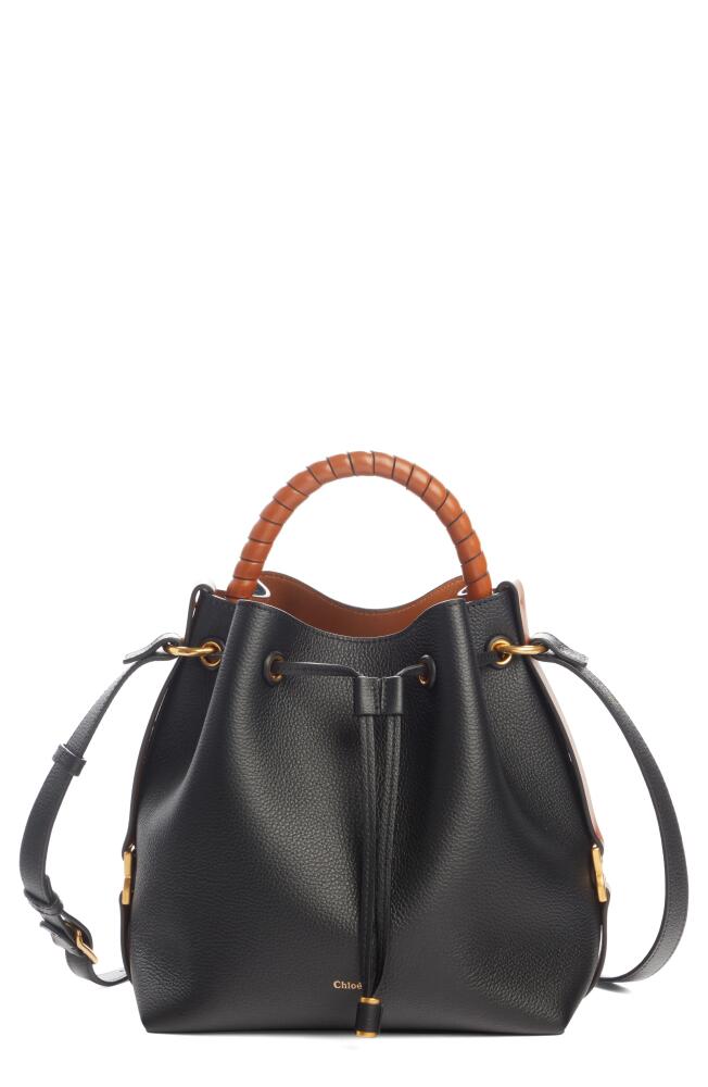 Chloé Marcie Leather Bucket Bag in Black Cover