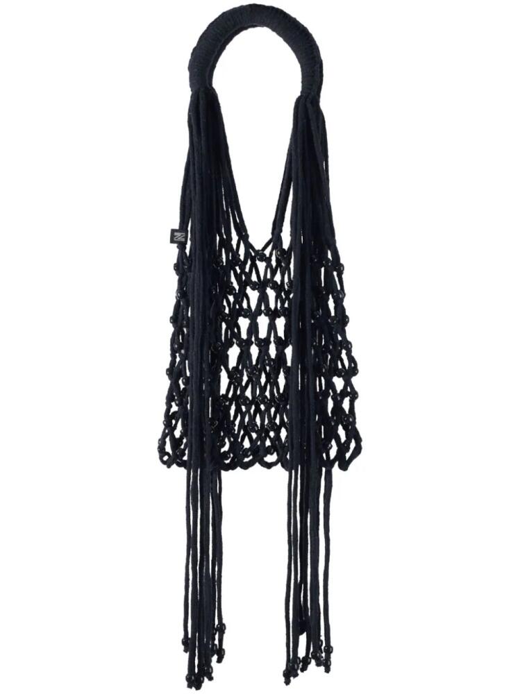 Nannacay mini Malala macramé tote bag - Black Cover