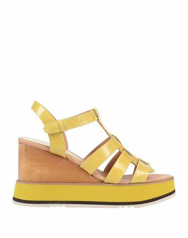 Paloma Barceló Woman Mules & Clogs Yellow Soft Leather Cover