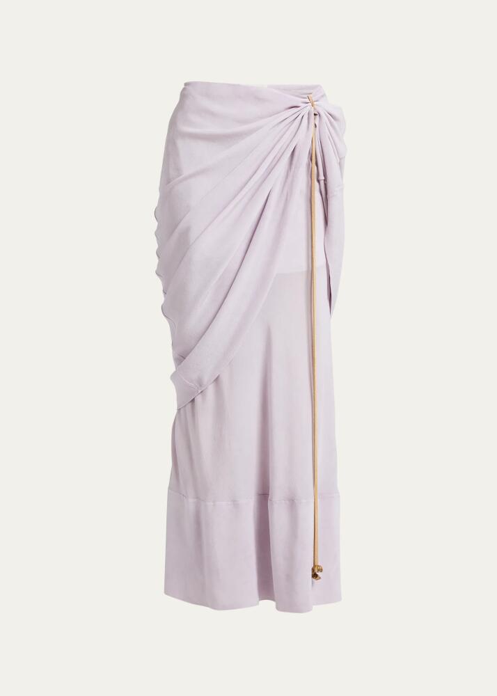 Quira Draped Silk Double Underskirt Cover