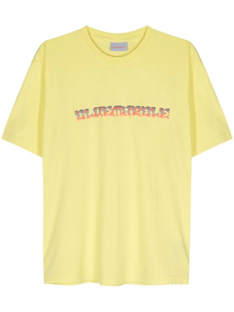 BLUEMARBLE UOLucky logo-print T-shirt - Yellow Cover