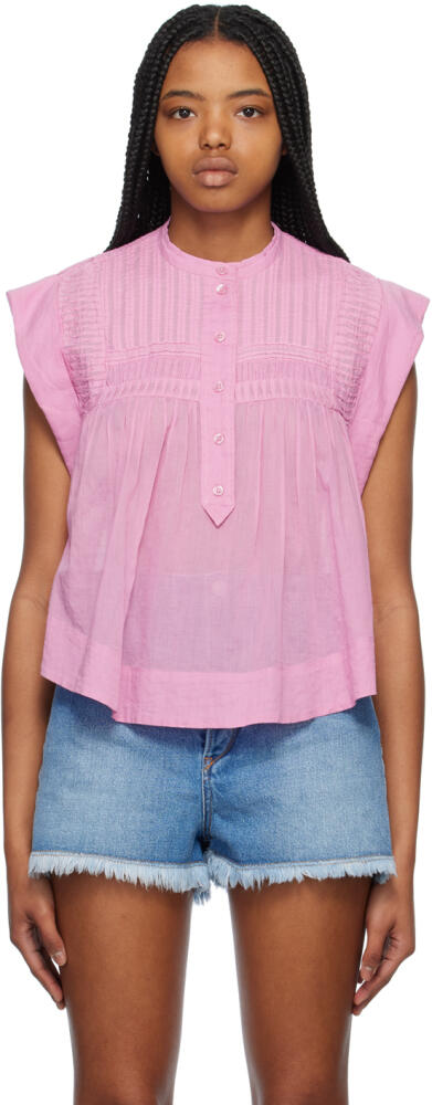 Isabel Marant Etoile Pink Leaza Blouse Cover