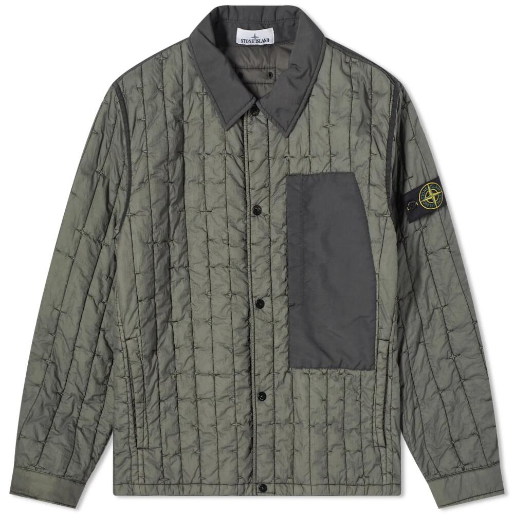 Stone Island Men's Quilted Nylon Stella Primaloft-TC Jacket in Musk Cover