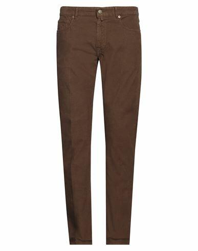 Incotex Man Pants Brown Cotton, Elastane Cover