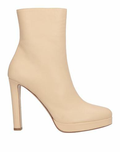 Francesco Russo Woman Ankle boots Beige Soft Leather Cover