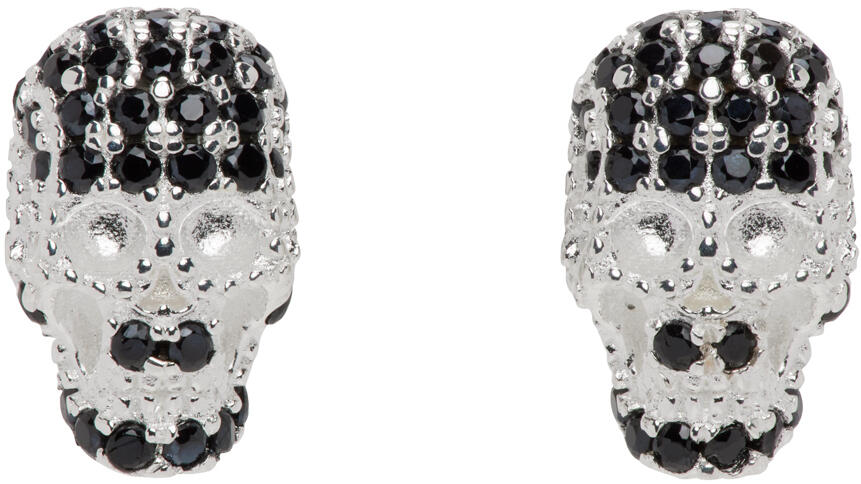 Stolen Girlfriends Club SSENSE Exclusive Silver Dusted Skull Earrings Cover