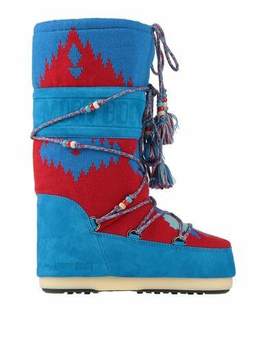 Alanui X Moon Boot Woman Boot Azure Textile fibers, Leather Cover