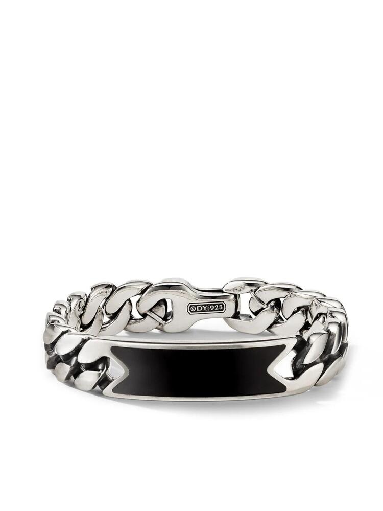 David Yurman sterling silver Curb Chain diamond bracelet Cover