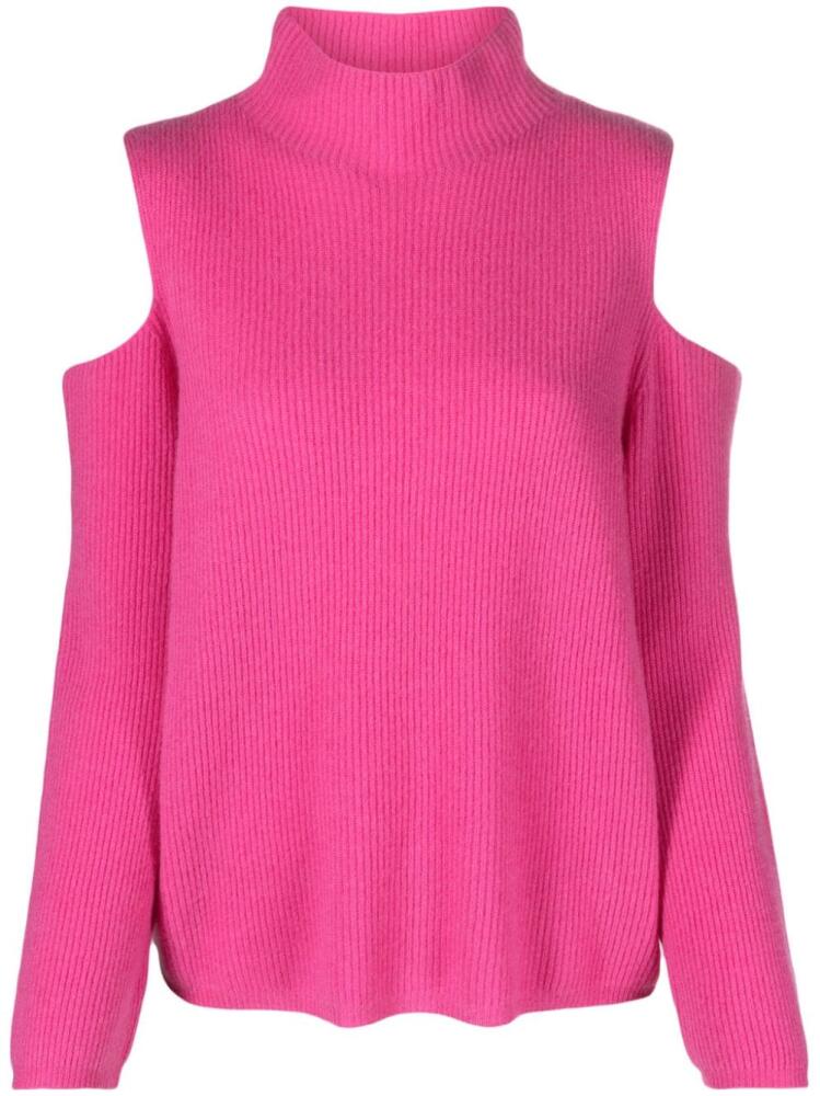 Maje open-shoulder cashmere jumper - Pink Cover