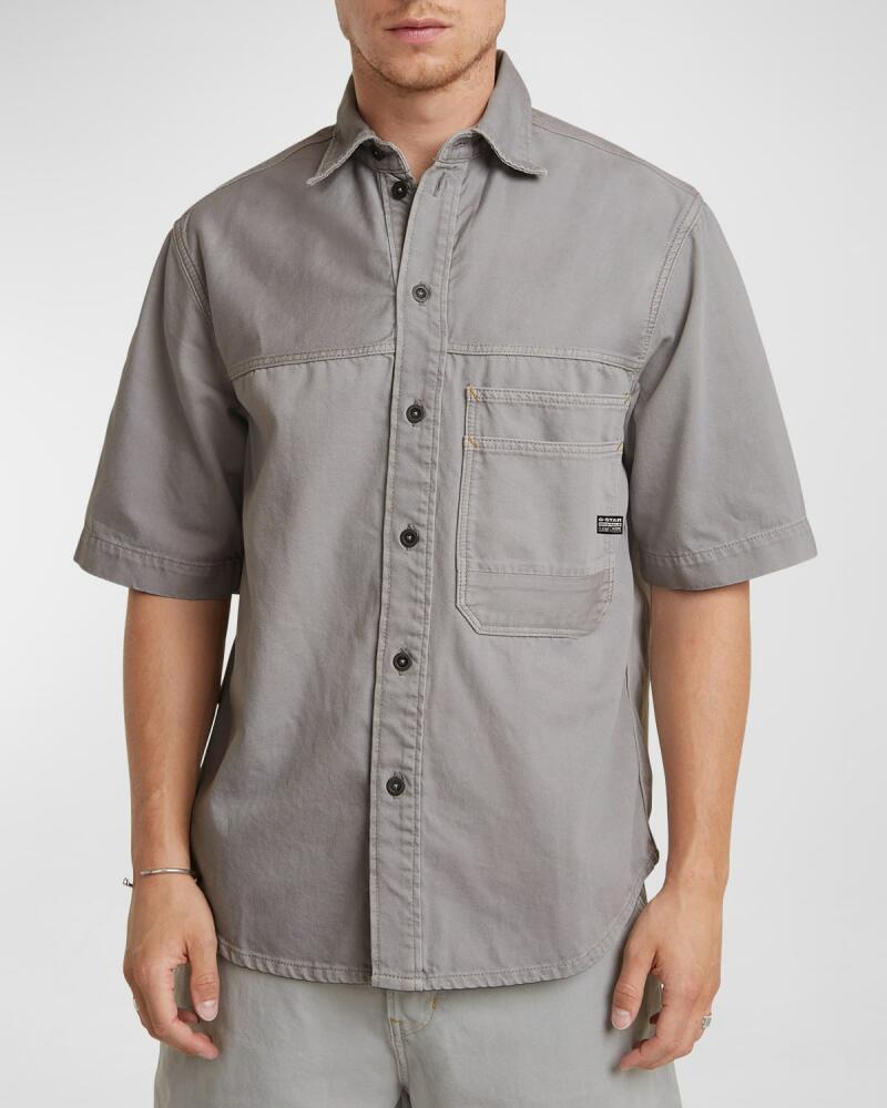 G-STAR RAW Men's Double-Pocket Relaxed Shirt Cover