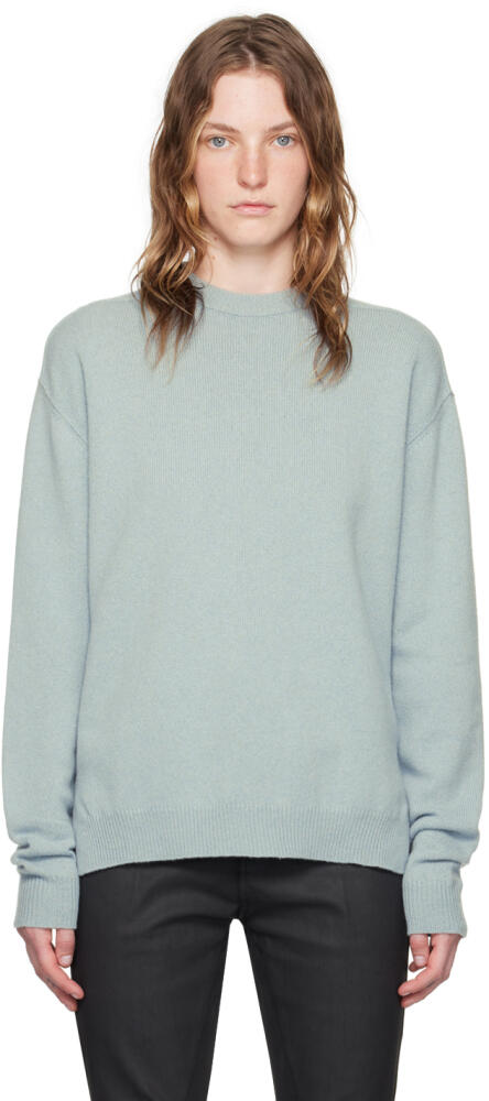 Rick Owens Blue Porterville Crewneck Sweater Cover