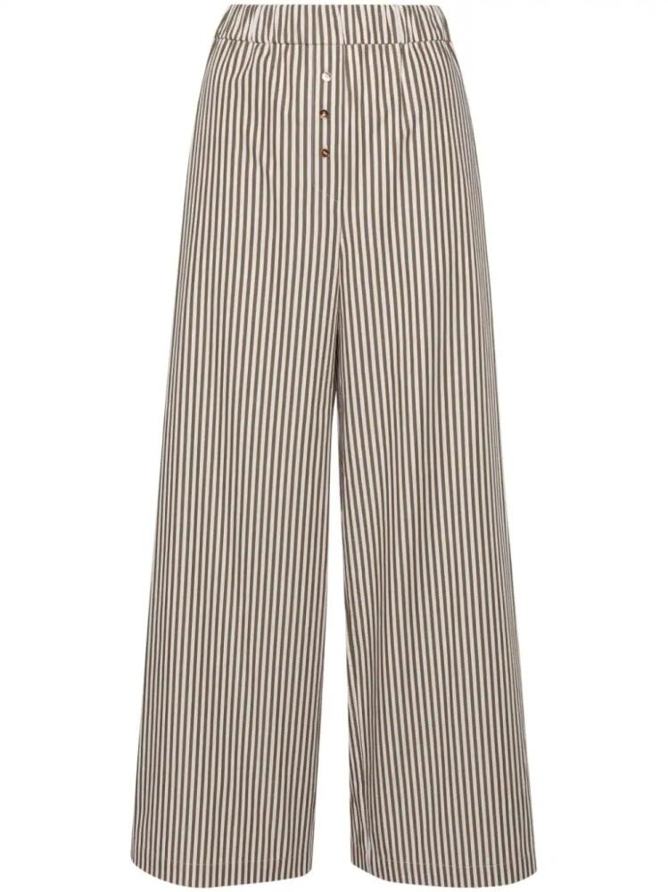 Claudie Pierlot striped wide-leg trousers - Brown Cover