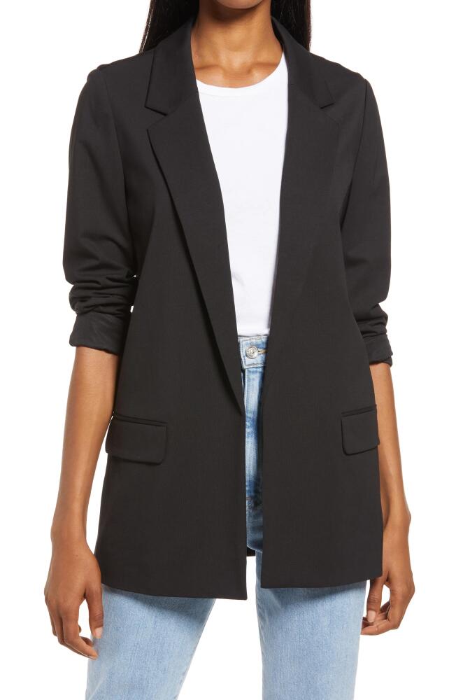 AllSaints Aleida Open Front Jersey Blazer in Black Cover