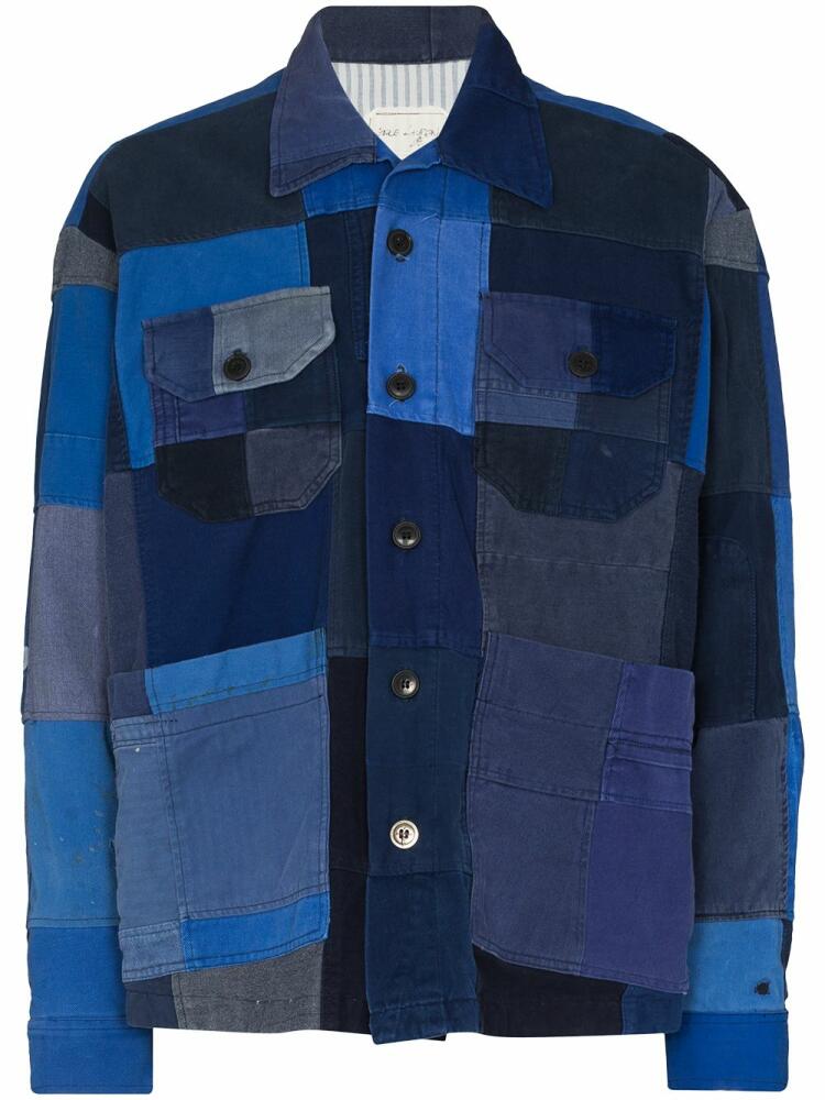 Greg Lauren French Artist patchwork jacket - Blue Cover