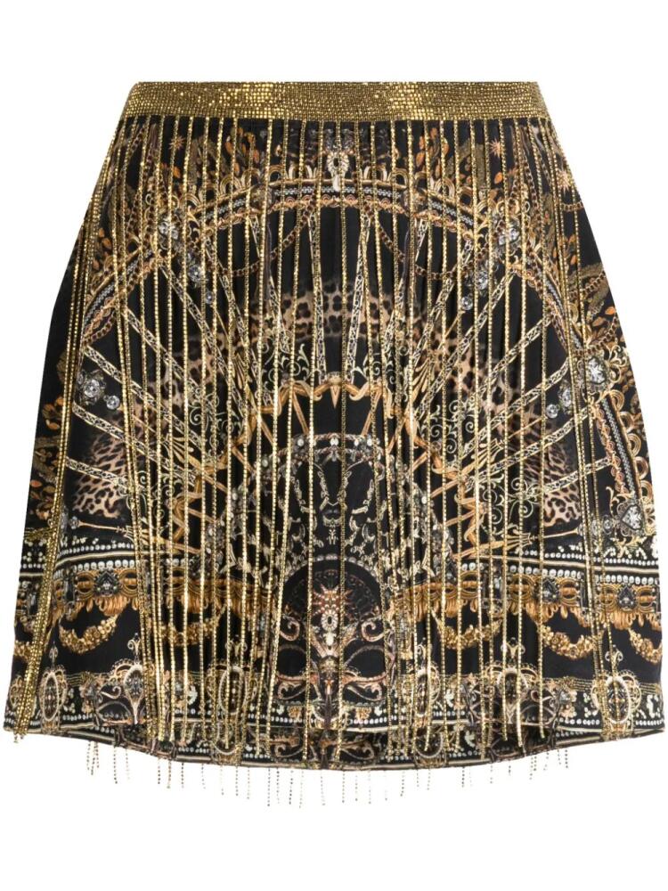 Camilla fringed silk miniskirt - Multicolour Cover