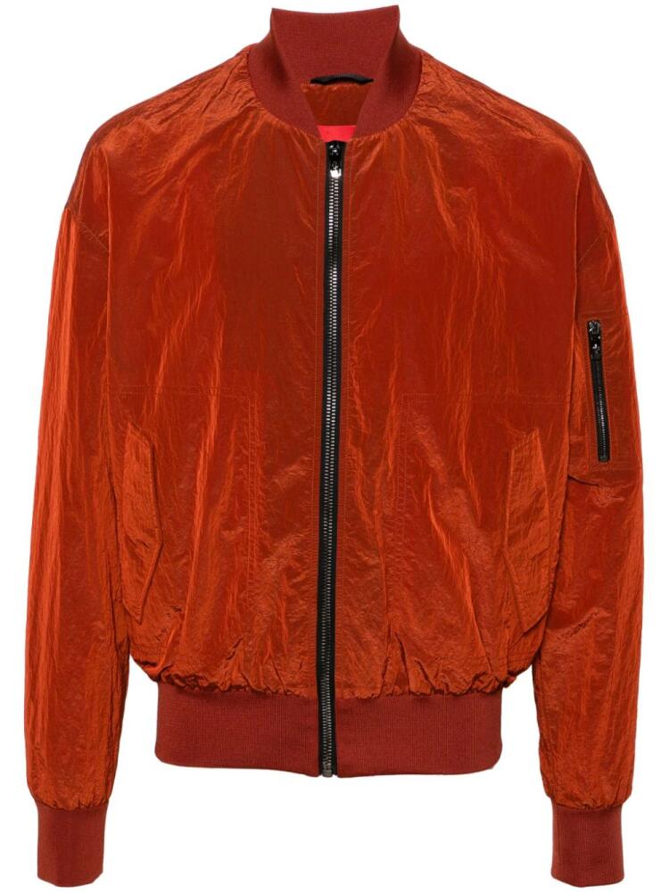 Ferrari reflective-effect zip-up bomber jacket - Red Cover