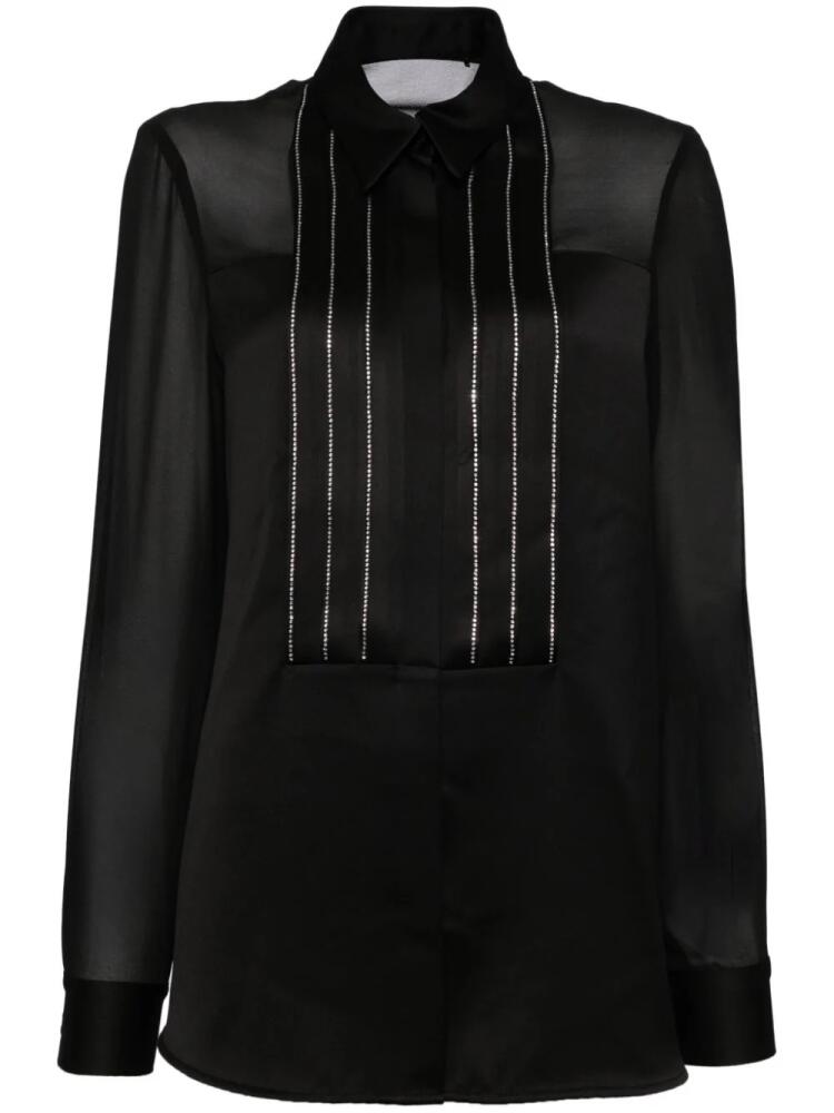 SIMONA CORSELLINI rhinestone-embellished satin shirt - Black Cover