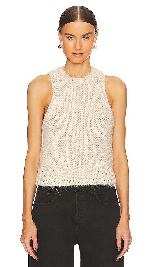 GRLFRND Open Stitch Knit Tank in Ivory Cover