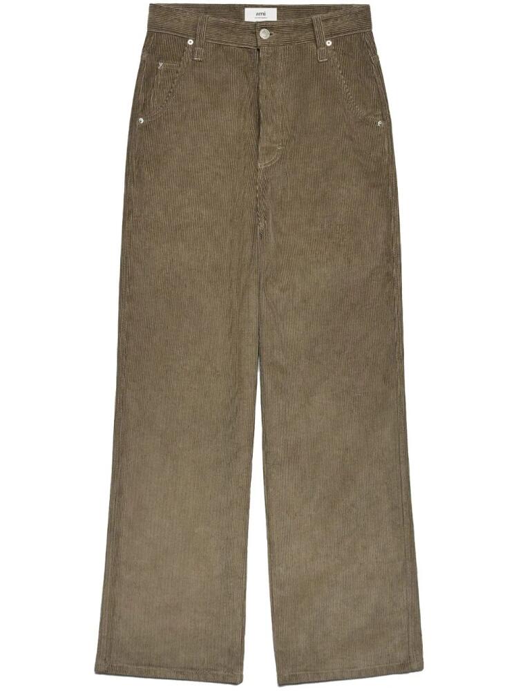 AMI Paris corduroy straight trousers - Brown Cover