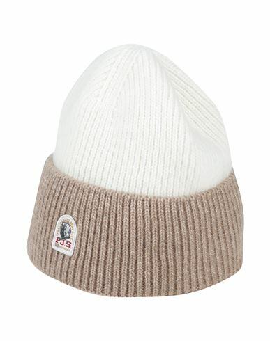 Parajumpers Man Hat Ivory Merino Wool, Cotton Cover