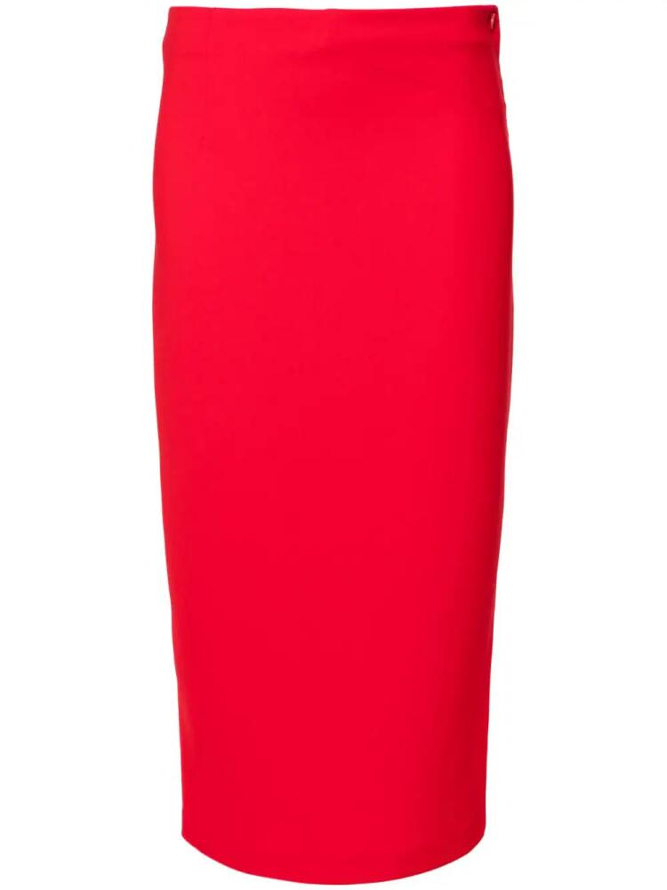 ANDREĀDAMO mid-rise cady midi skirt - Red Cover