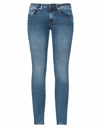 Take-two Woman Jeans Blue Cotton, Lycra Cover