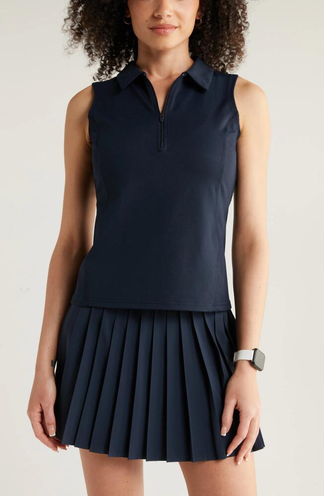 zella Replay Half Zip Polo Tank in Navy Sapphire Cover