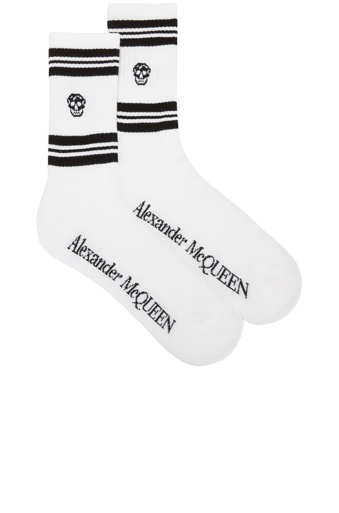 Alexander McQueen Socks Stripe in White Cover