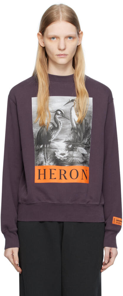 Heron Preston Purple Graphic Sweatshirt Cover