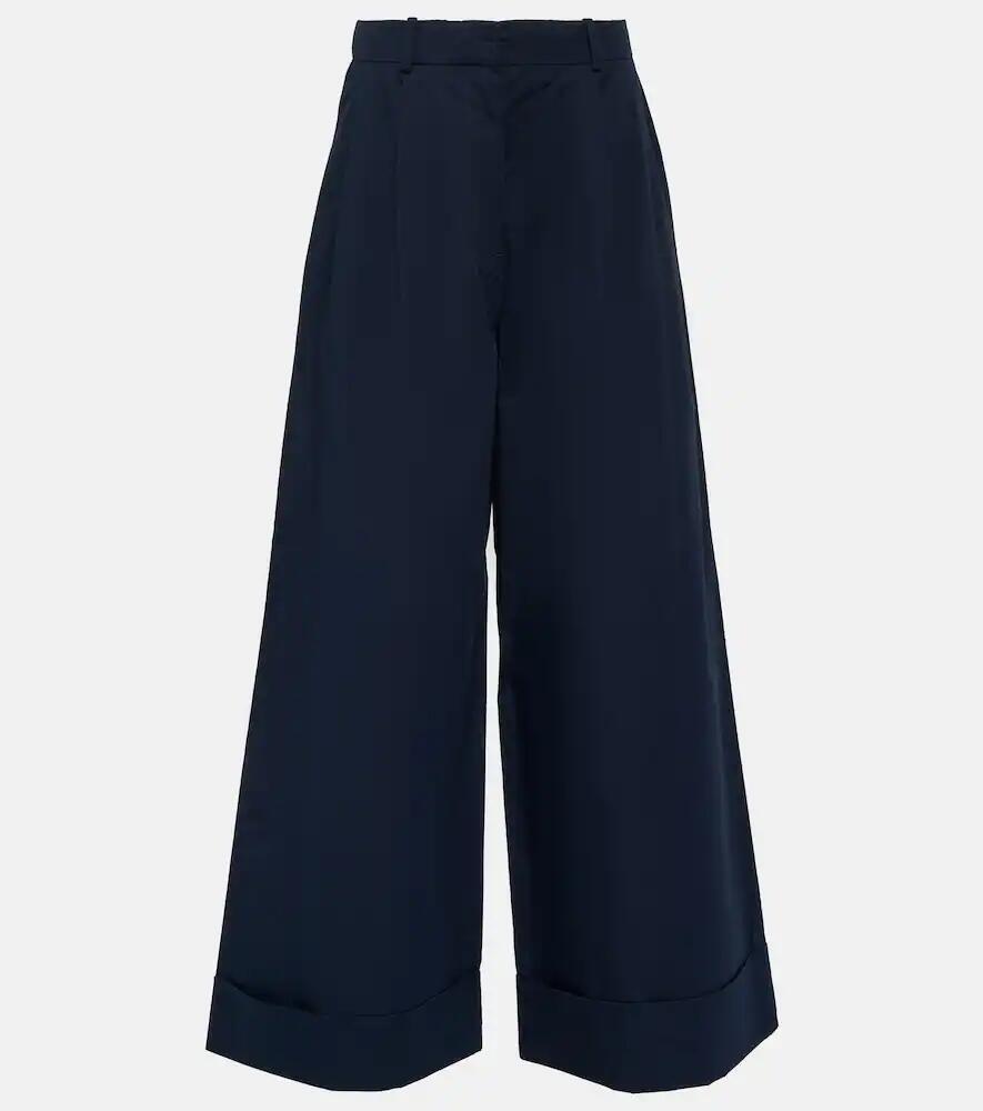 CO Cotton and silk poplin wide-leg pants Cover