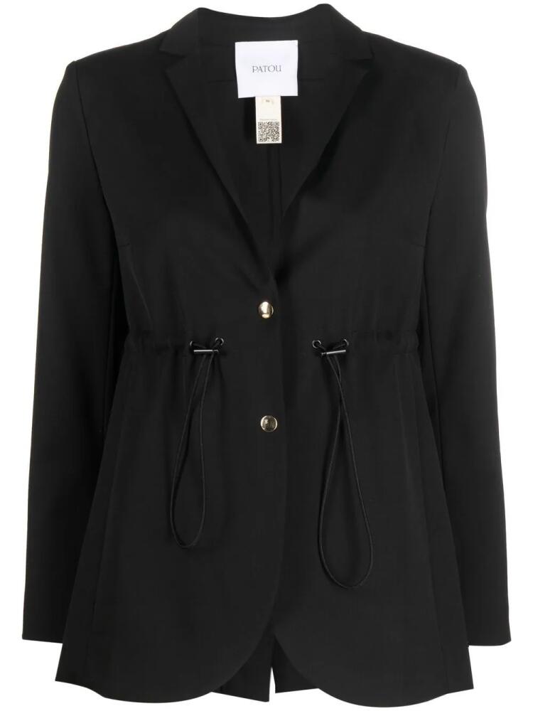 Patou Drawstring single-breasted blazer - Black Cover