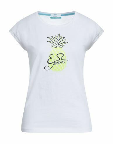 Yes Zee By Essenza Woman T-shirt White Cotton Cover