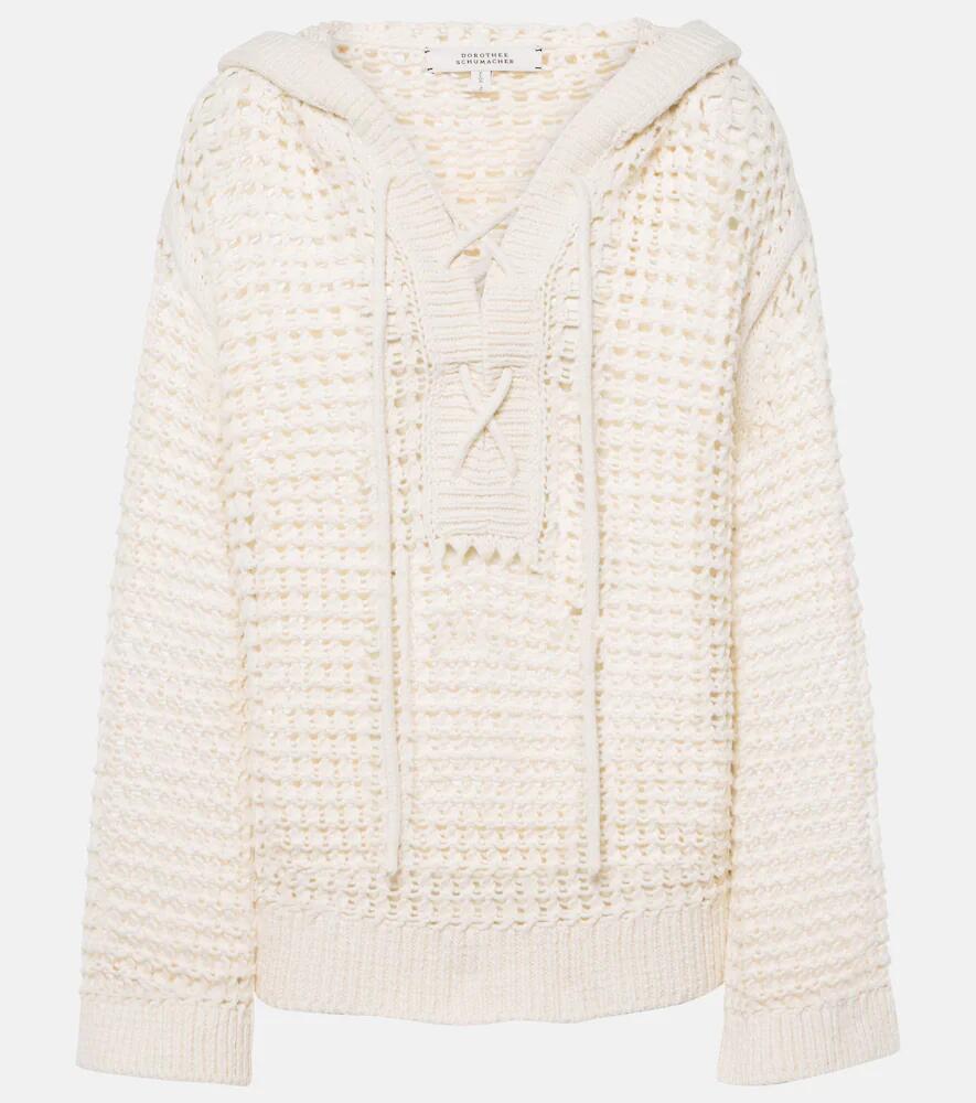 Dorothee Schumacher Open-knit cotton-blend sweater Cover