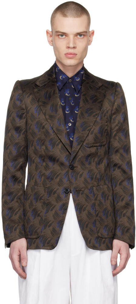 Dries Van Noten Brown Two-Button Blazer Cover