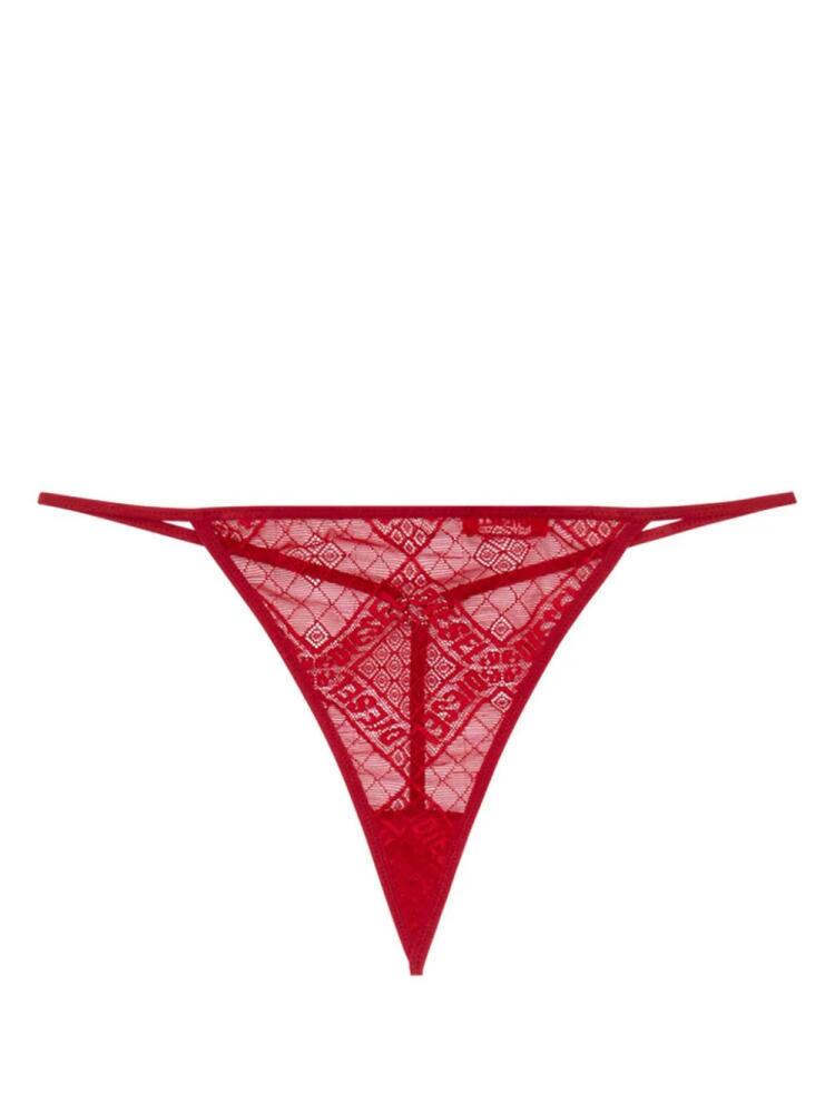 Diesel Ufst-D-String lace thong - Red Cover