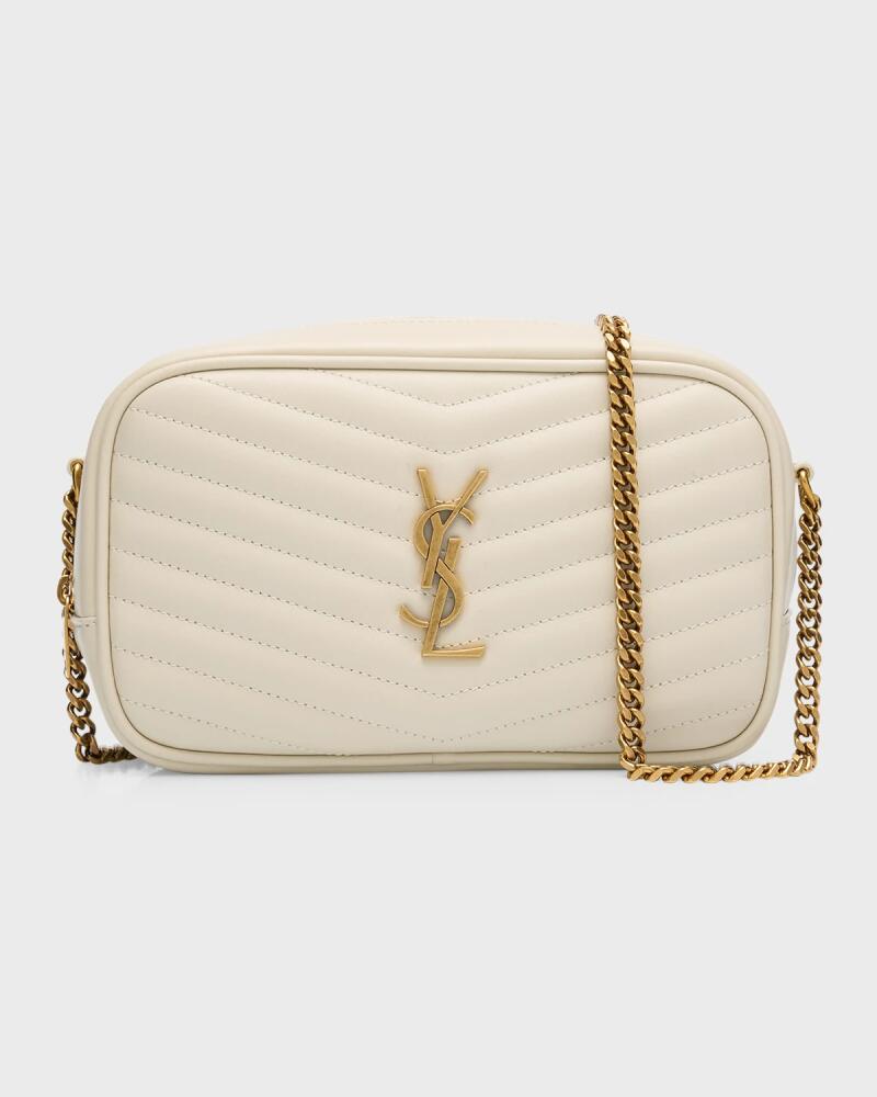 Saint Laurent Lou Mini YSL Camera Bag in Smooth Quilted Leather Cover