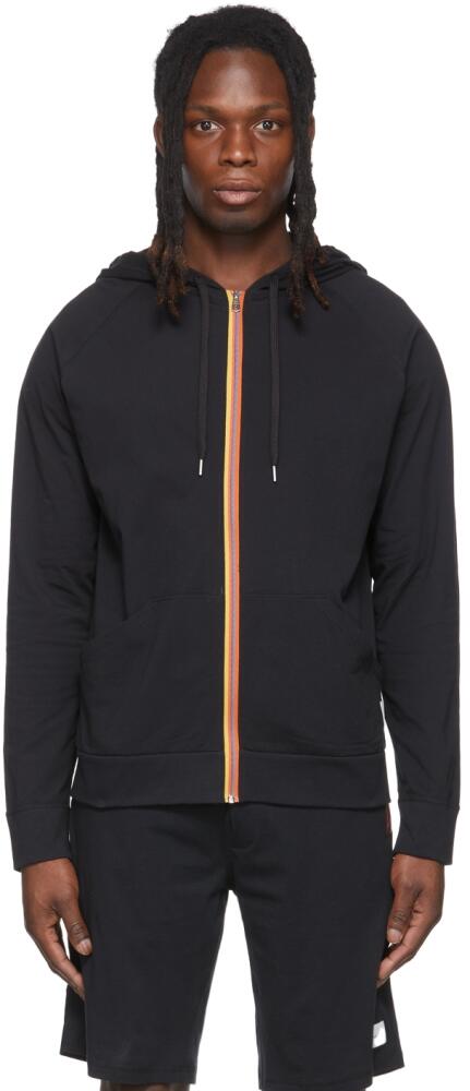 Paul Smith Black Jersey Tape Zip Hoodie Cover