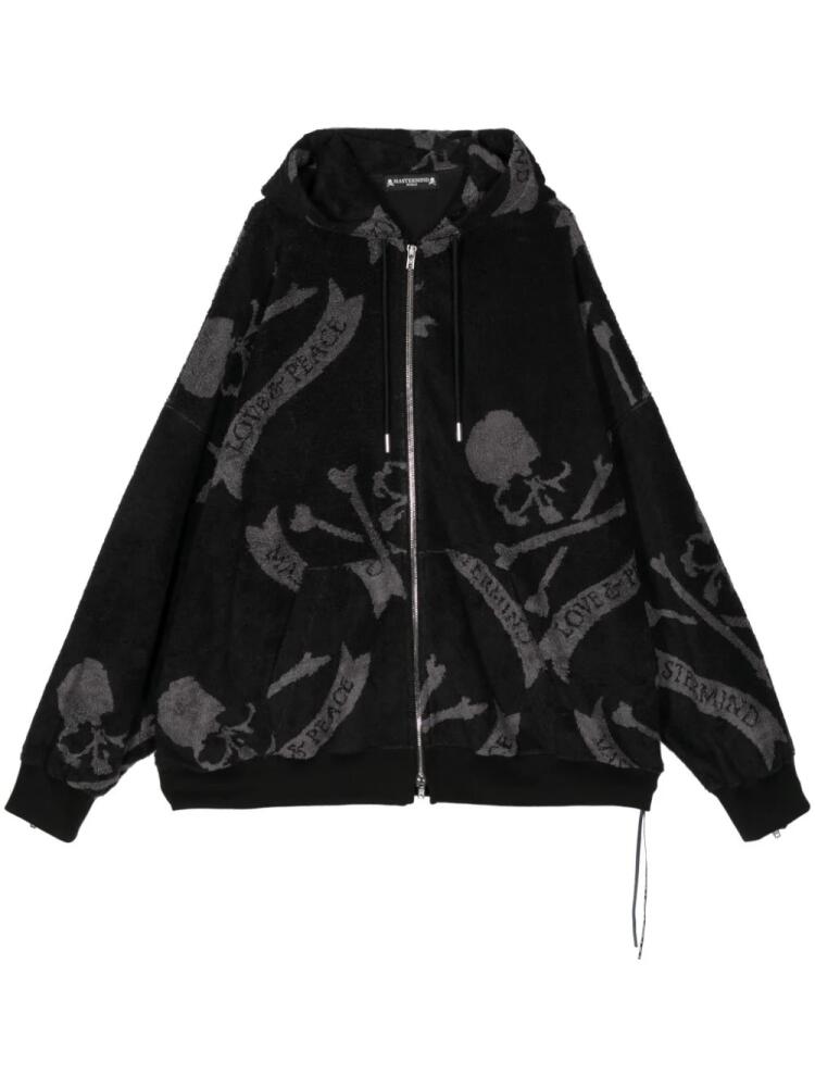 Mastermind Japan skull-print cotton hoodie - Grey Cover