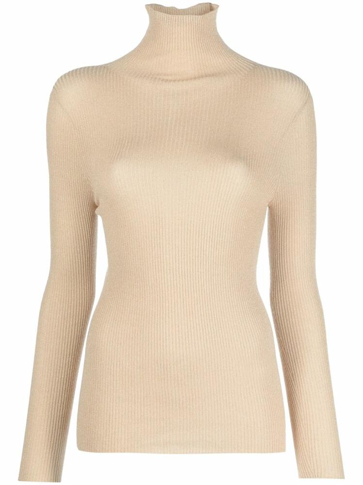 Fabiana Filippi ribbed-knit virgin wool-blend jumper - Neutrals Cover