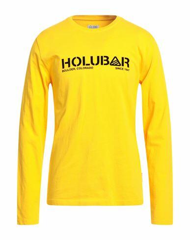 Holubar Man T-shirt Yellow Cotton Cover