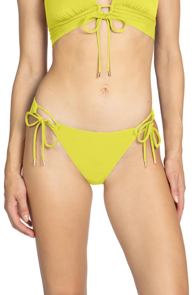 Robin Piccone Aubrey Side Tie Bikini Bottoms in Honeydew Cover