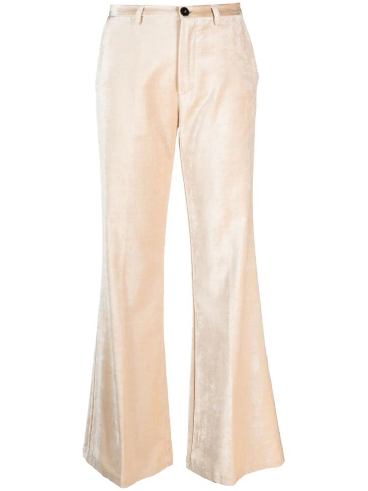 Forte Forte velvet straight-leg trousers - Neutrals Cover