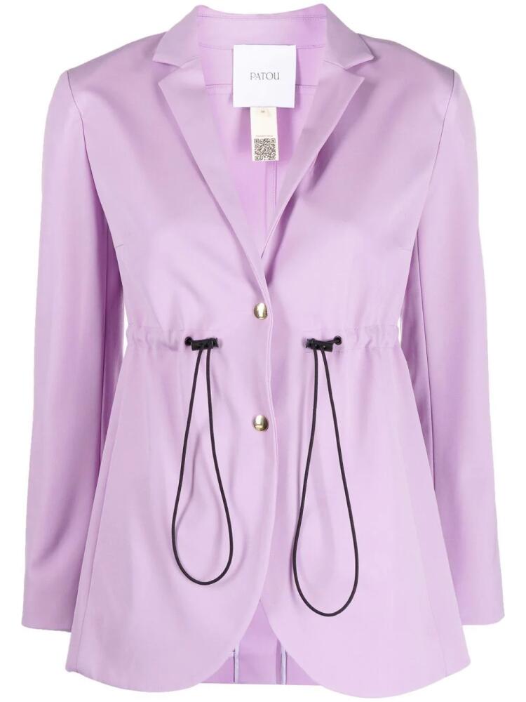 Patou Drawstring single-breasted blazer - Purple Cover