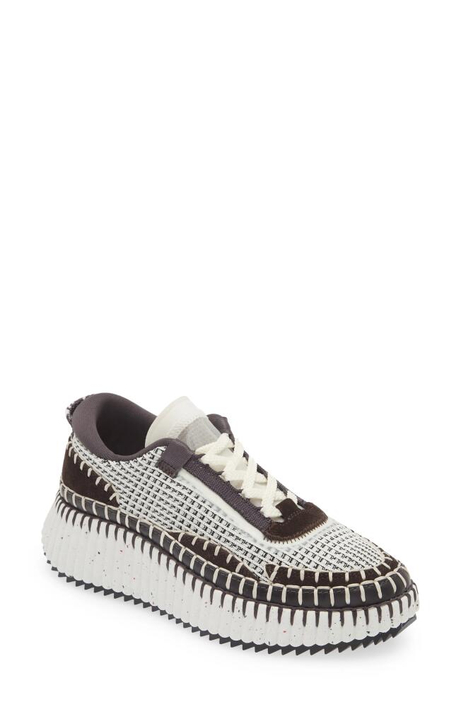 Chloé Nama Platform Sneaker in Black/White Cover