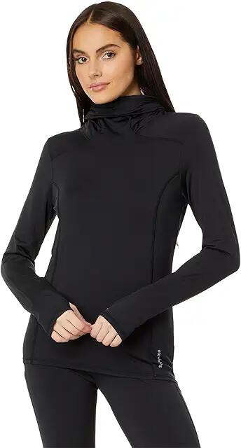 Hot Chillys Micro Elite Chamois Balaclava Hoodie (Black) Women's Clothing Cover