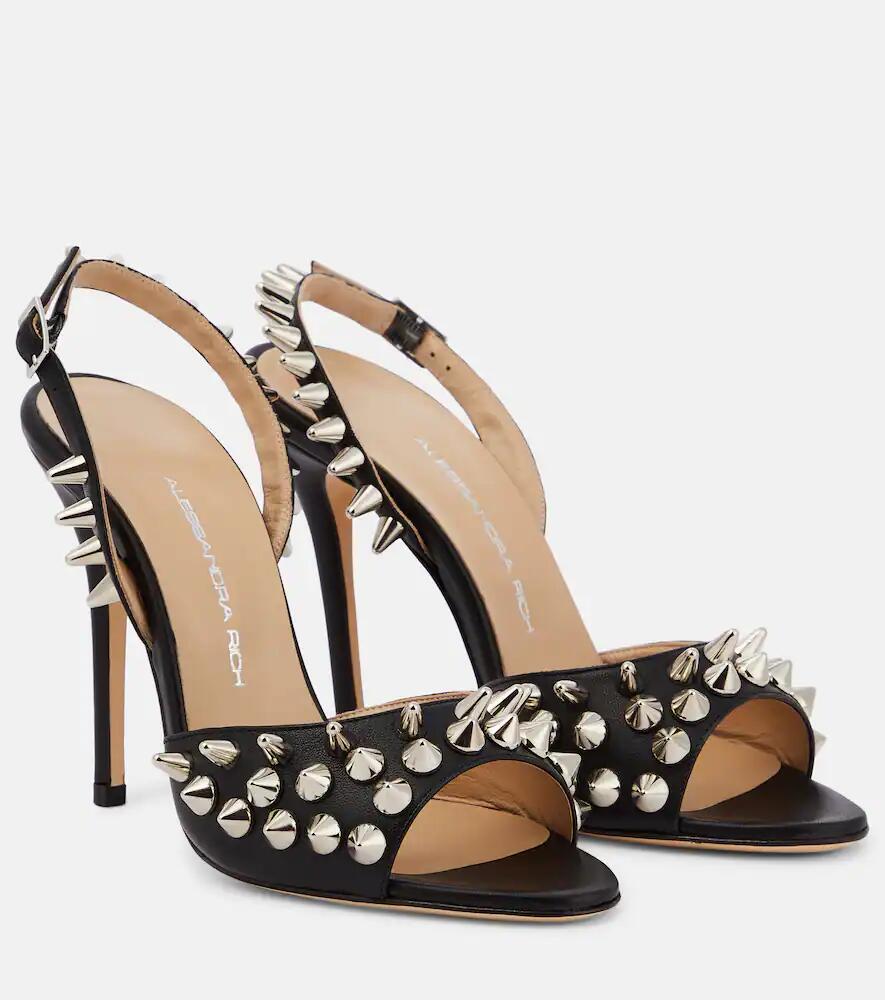 Alessandra Rich Embellished leather sandals Cover